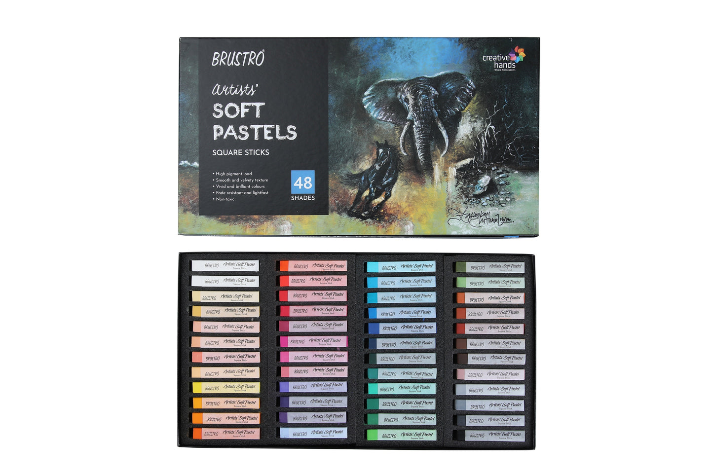 Brustro Artists' Soft Pastels Set of 48
