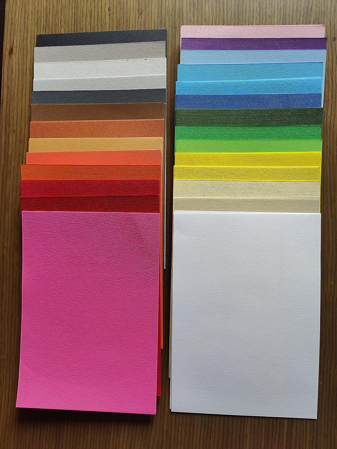 BRUSTRO Elle Erre Coloured Card Stock Craft Paper A5 Size, 220 GSM Assorted Colour, Pack of 24 Shades X 2 Sheets (Total 48 Sheets).