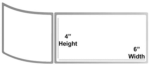 Brustro Self Adhesive White Direct Thermal Shipping Labels Stickers, 4 X 6-inch (100x150 mm = 500 Lables) 1-inch Core