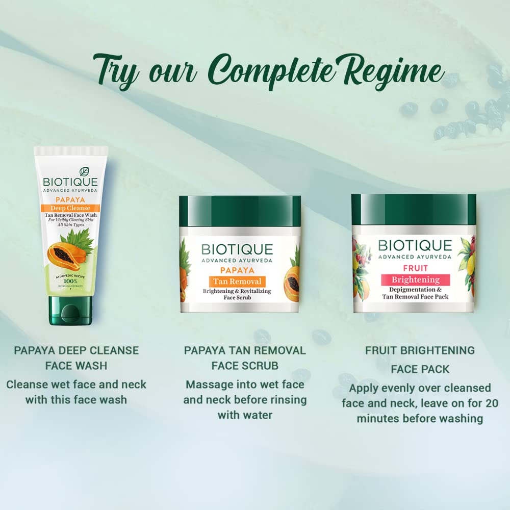 Biotique Bio Papaya Deep Cleanse Visibly Glowing Skin Face Wash For All Skin Types