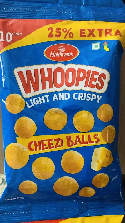 50x Haldiram's Haldiram Whoopies Cheezi Ball - Pack of 50 - 45 gm each