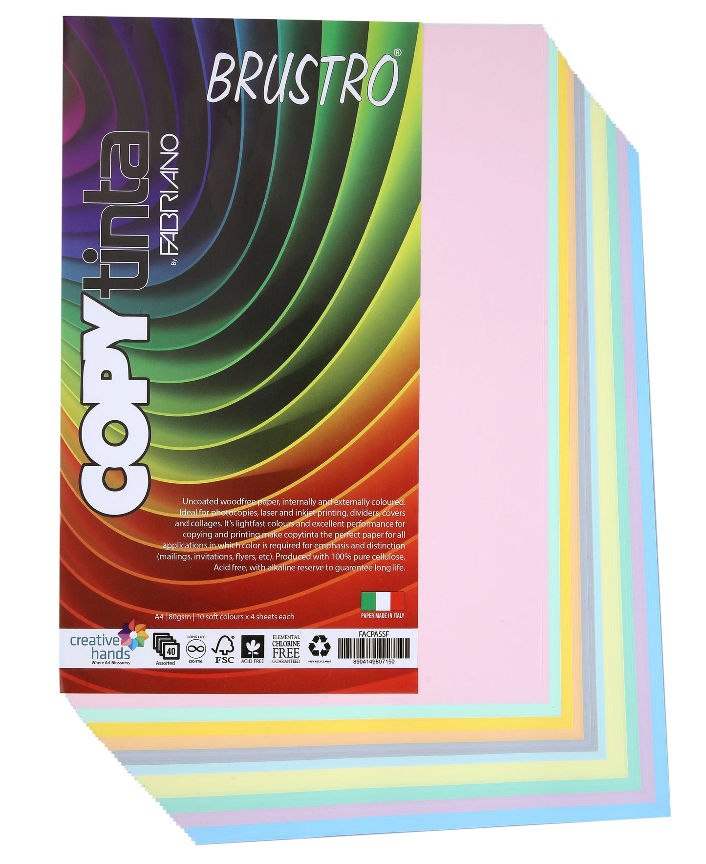 BRUSTRO Ruled Notebook with Rollerball Pens, Mechanical Pencils, Clip Box Set, 13 Pocket Expanding File Folder & Copytinta Soft Shade Single Pack (40 Sheets) Combo | Perfect Gift for Office,Teachers