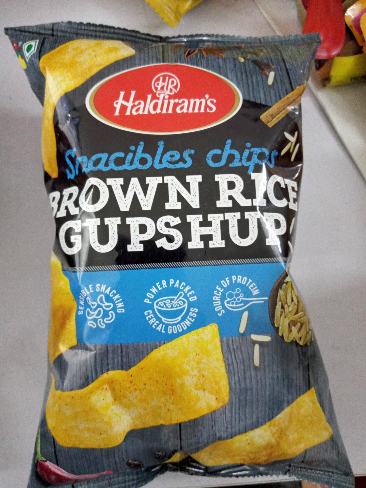 50x Haldiram Snacibles Chips Brown Rice Gupshup, Pack of 50 (55g each)