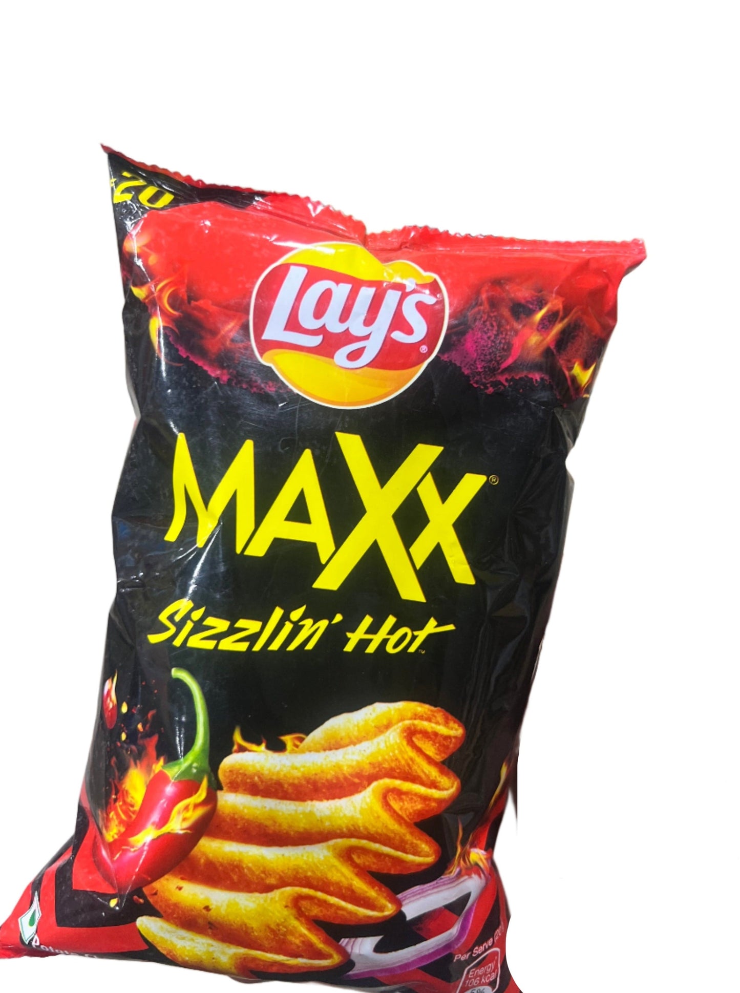 25x Lays Maxx Sizzlin Hot - 40g - Pack of 25