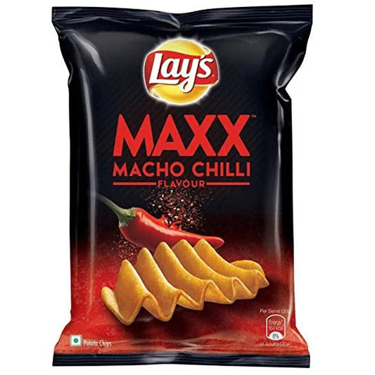 50x Lays Maxx Macho Chilli Flavour, Potato Chips, 39.6G each (Pack of 50)