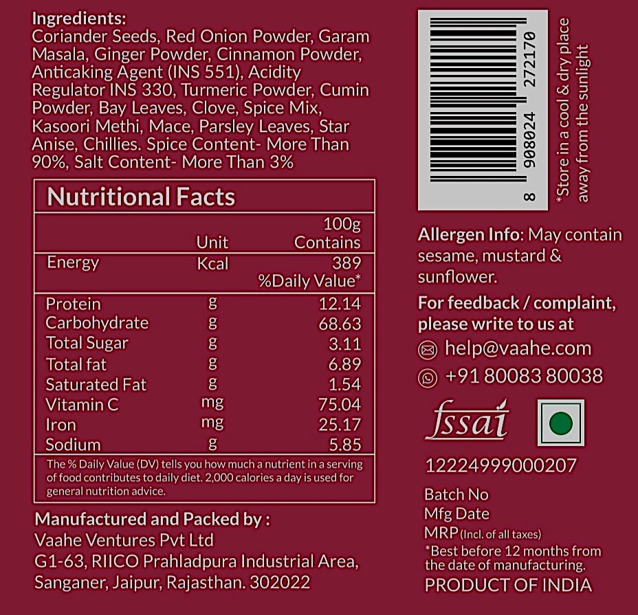 Vaahe Meat Masala