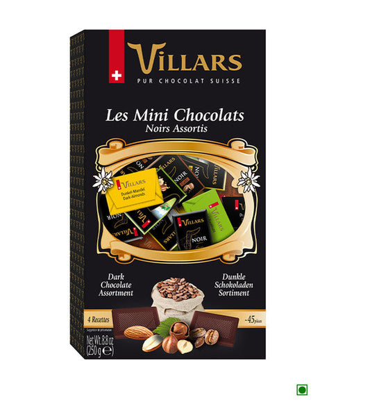 VILLARS Assorted Dark Mini Chocolate Box - 250 g
