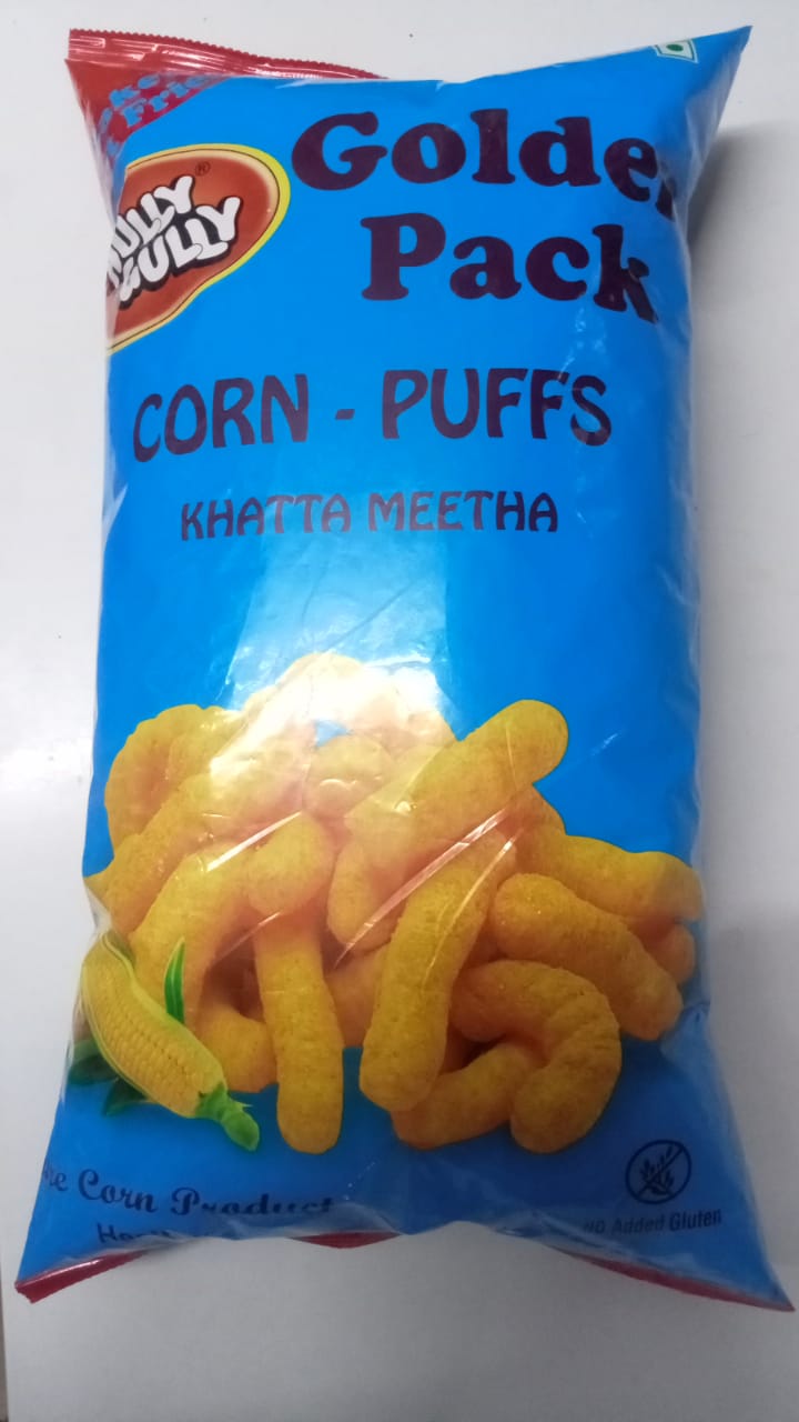 20x Hully Gully-Golden pack-(Corn Puff - Khatta Meetha) - Pack of 20 (110Gm each)