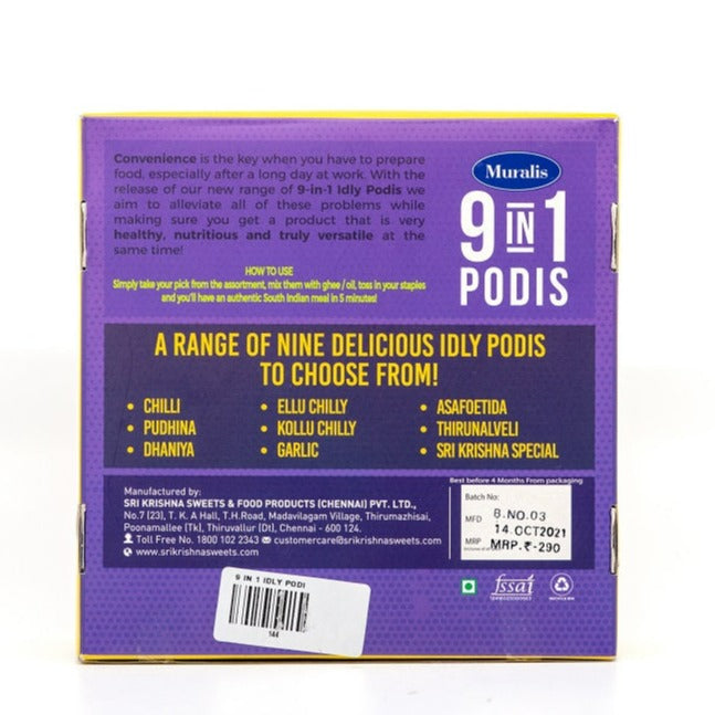 Sri Krishna Sweets 9 In 1 Idly Podi