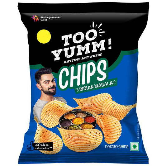 50x  Too Yumm! Potato Chips - Indian Masala, Pack of 50 - 25g each