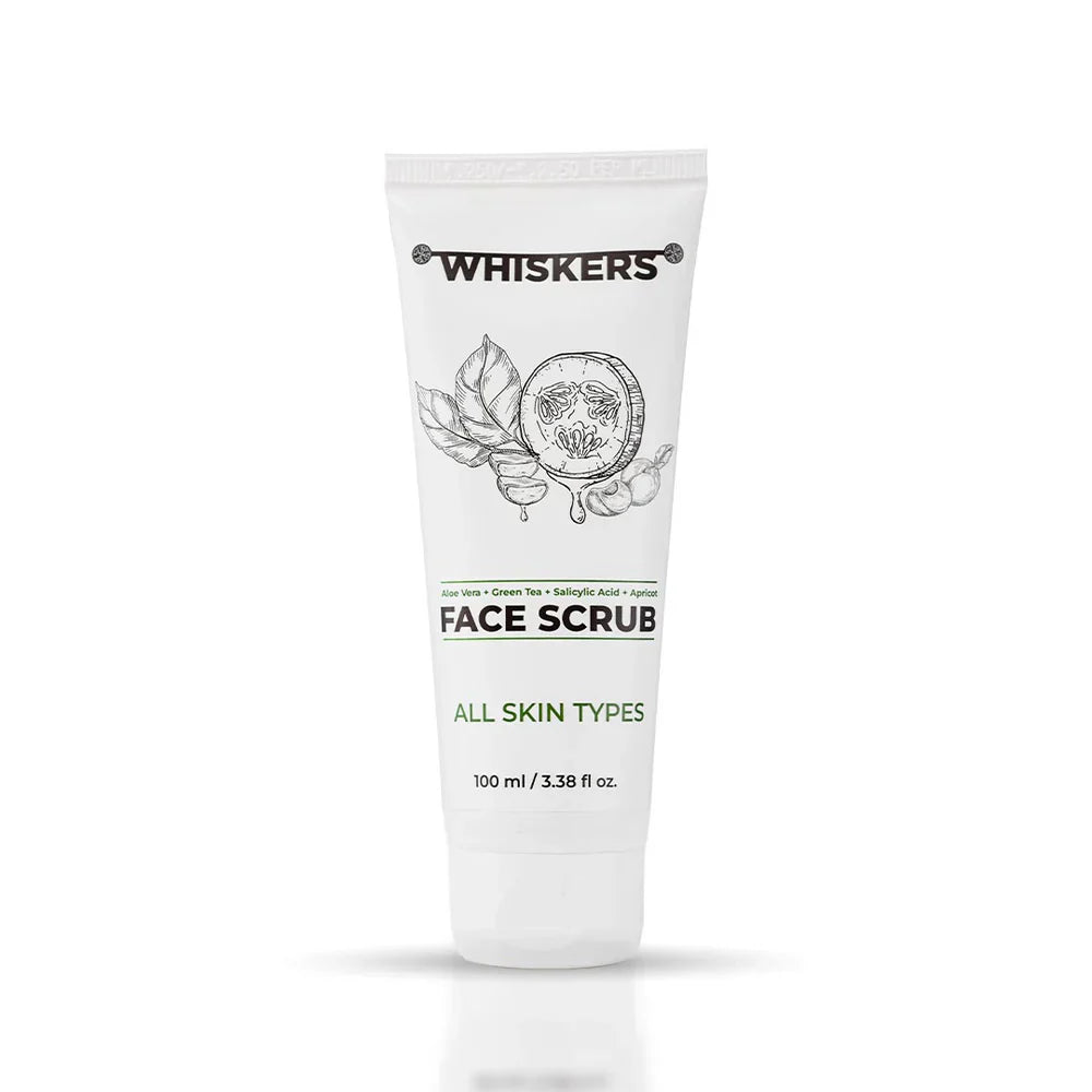 Whiskers ALOE VERA & APRICOT FACE SCRUB DEEP CLEANSING & EXFOLIATING