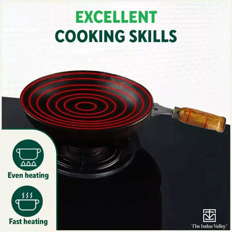 100% Pure Iron Cookware Set: Tawa+ Fry Pan+ Wok, Toxin-free Sheet Iron, Pre-seasoned, Induction & Gas, Kitchen Set for Home, Free ₹799 Kadai