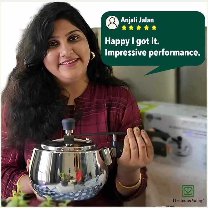 3L+5L QuicKooker Stainless Steel Pressure Cooker Combo+ Free ₹600 Wood Chopping Board, Premium Quality, Tri-ply (3 Layer) Heavy Bottom, 3Yr Warranty, ISI Certified, Induction & Gas