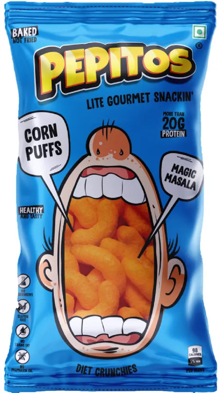 25x Pepitos Corn Puffs Magic Masala - Pack of 25 (140GM each)