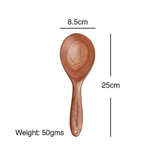 100% Natural Neem Wood Cooking & Serving Spoons/Spatula/Ladles, Set of 5, Toxin-free, Anti-microbial
