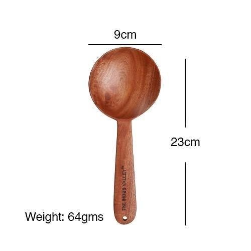 100% Natural Neem Wood Cooking & Serving Spoons/Spatula/Ladles, Set of 5, Toxin-free, Anti-microbial