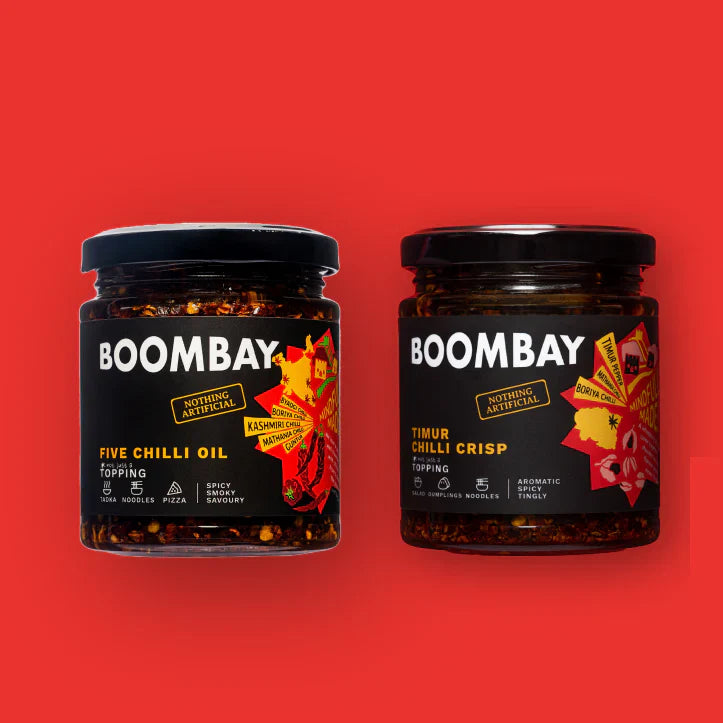 Boombay Most Loved Chilli Oils: Five Chilli Oil & Timur Chilli Crisp