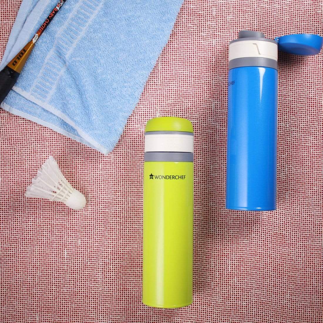 Uni-Bot, 500ml, Double Wall Stainless Steel Vacuum Insulated Hot and Cold Flask, Ultra Light, Spill and Leak Proof, 2 Years Warranty, Blue