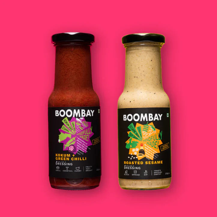 Boombay Most Loved Dressings: Kokum + Green Chilli & Roasted Sesame