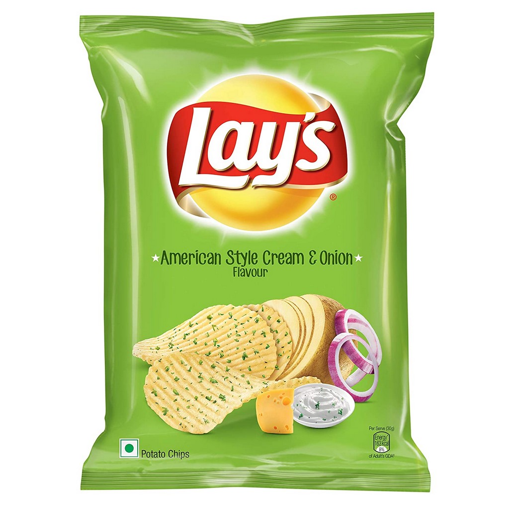 50x Lay's American Style Potato Chips - Cream & Onion, 28g each (Pack of 50)