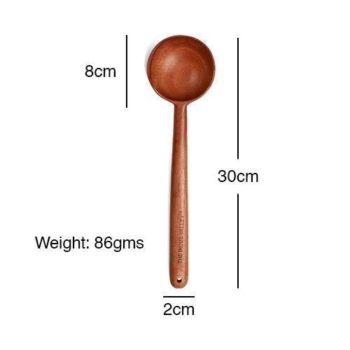 100% Natural Neem Wood Cooking & Serving Spoons/Spatula/Ladles, Set of 4, Toxin-free, Anti-microbial