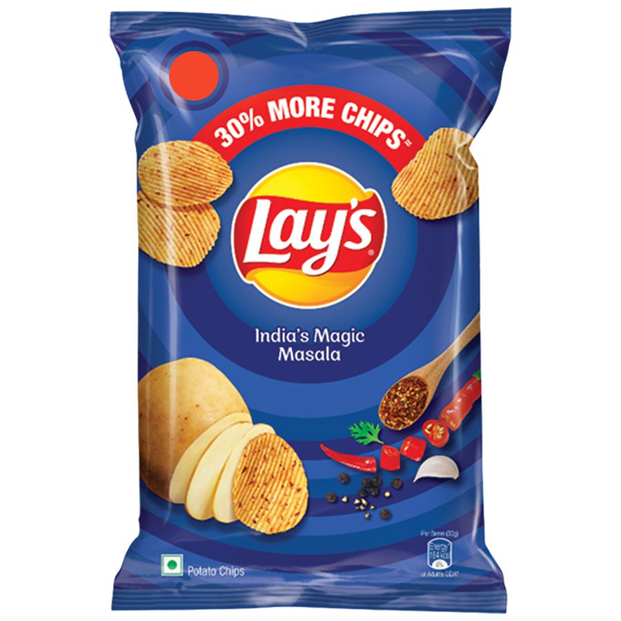 25x Lays Potato Chips, Magic Masala Chips, 52g each (Pack of 25)