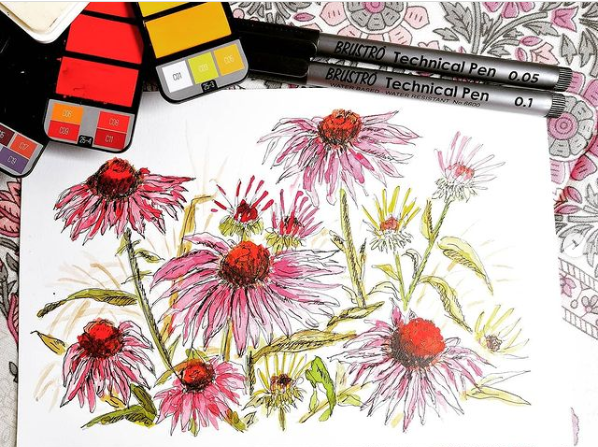 BRUSTRO Artist's Watercolour Paint Pan (Set of 42 Colors) with Artists Watercolour Paper 300 GSM, 25% Cotton, Cold Pressed, A4 (Pack of 12), A3 (Pack of 6) & A5 (Pack of 24)