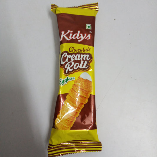 48x Kidys Chocolate Cream Roll Eggless,  Pack of 48 (35g each)