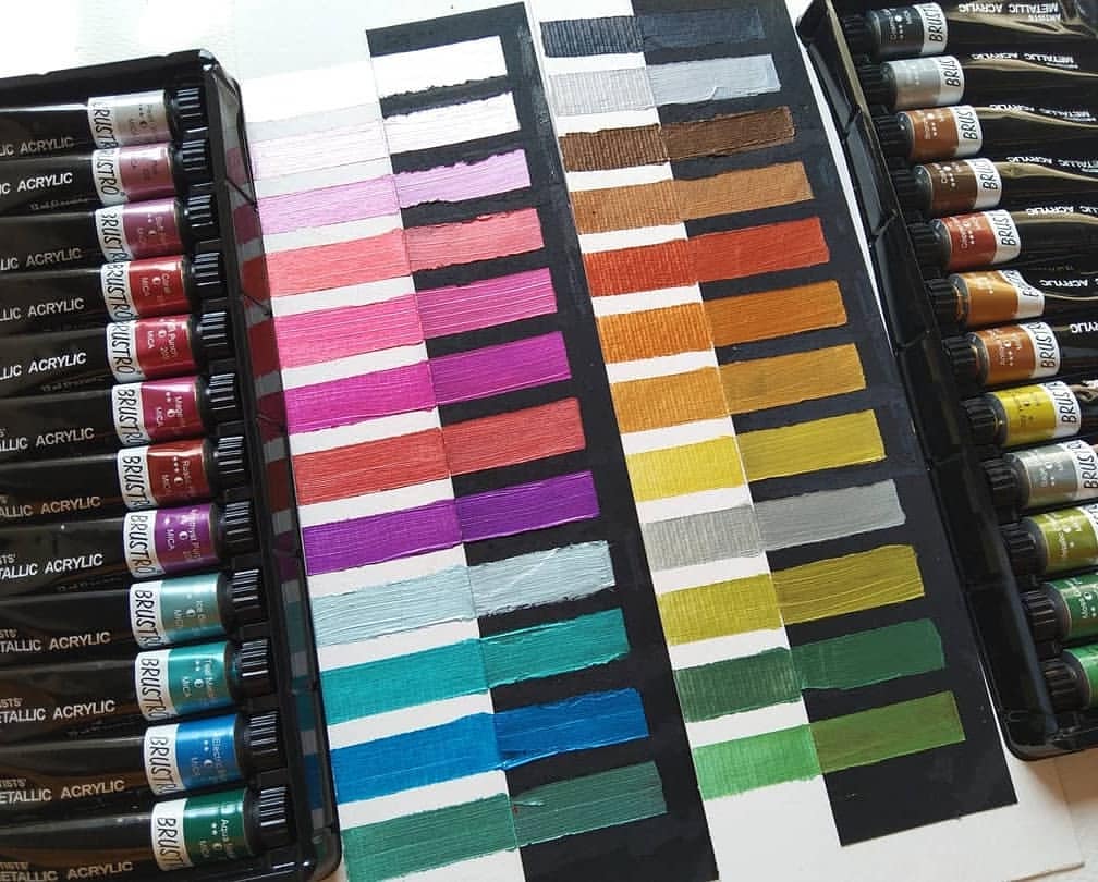 Brustro Artists' Metallic Acrylic Set of 24x12ml tubes