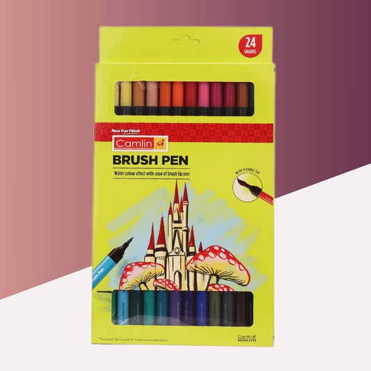 Camlin ColorSplash Brush Pen for Effortless Artistry ( Pack Of 24 )