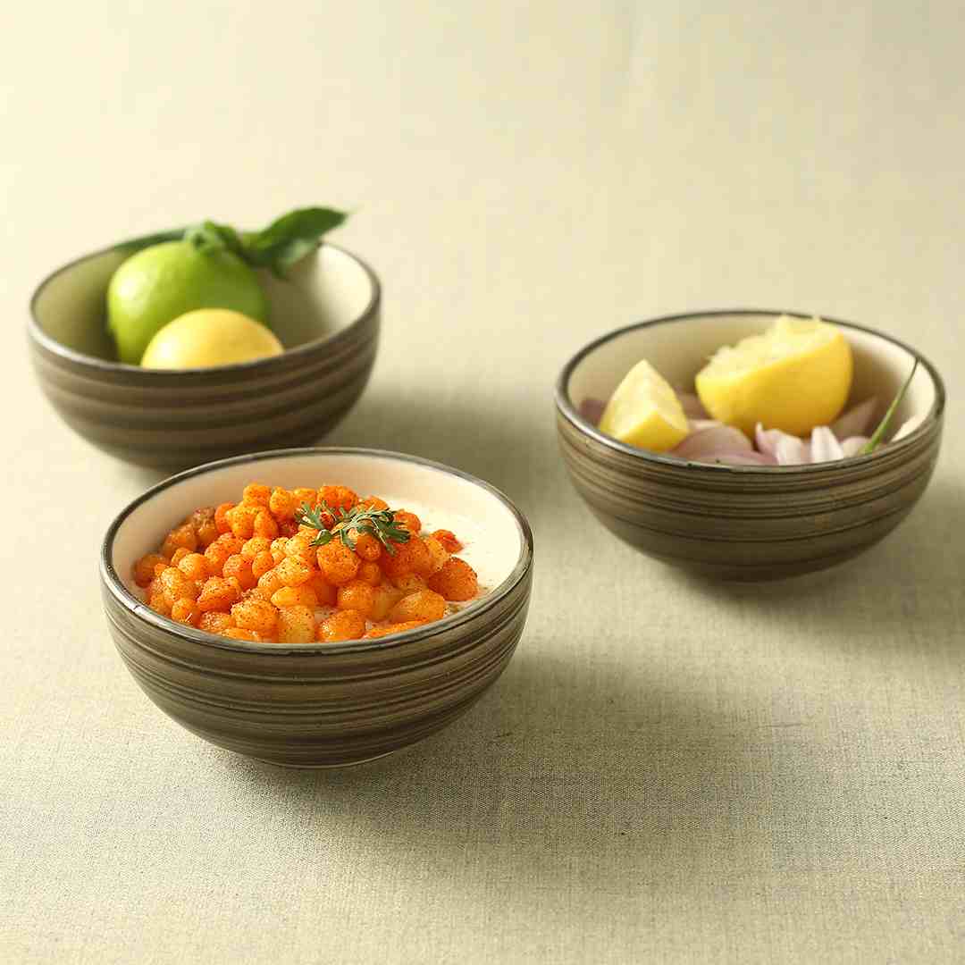 Teramo Brown Veg Bowl set of 4