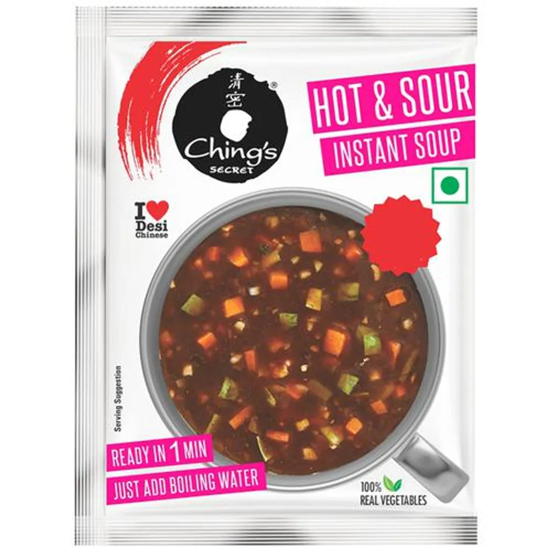 50x Chings Secret Hot & Sour Instant Soup, Pack of 50 - 15 g each