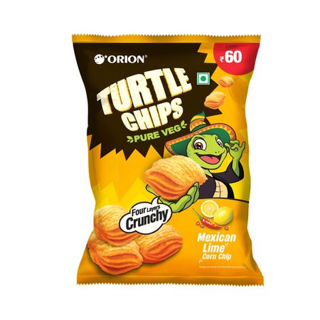 50x Orion Turtle Chips - Mexican Lime Korean Corn Chips - Pack of 50 (70GM each)