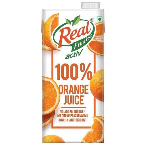 10x Real Activ 100 % Orange Juice, 1000ml each - Pack of 10