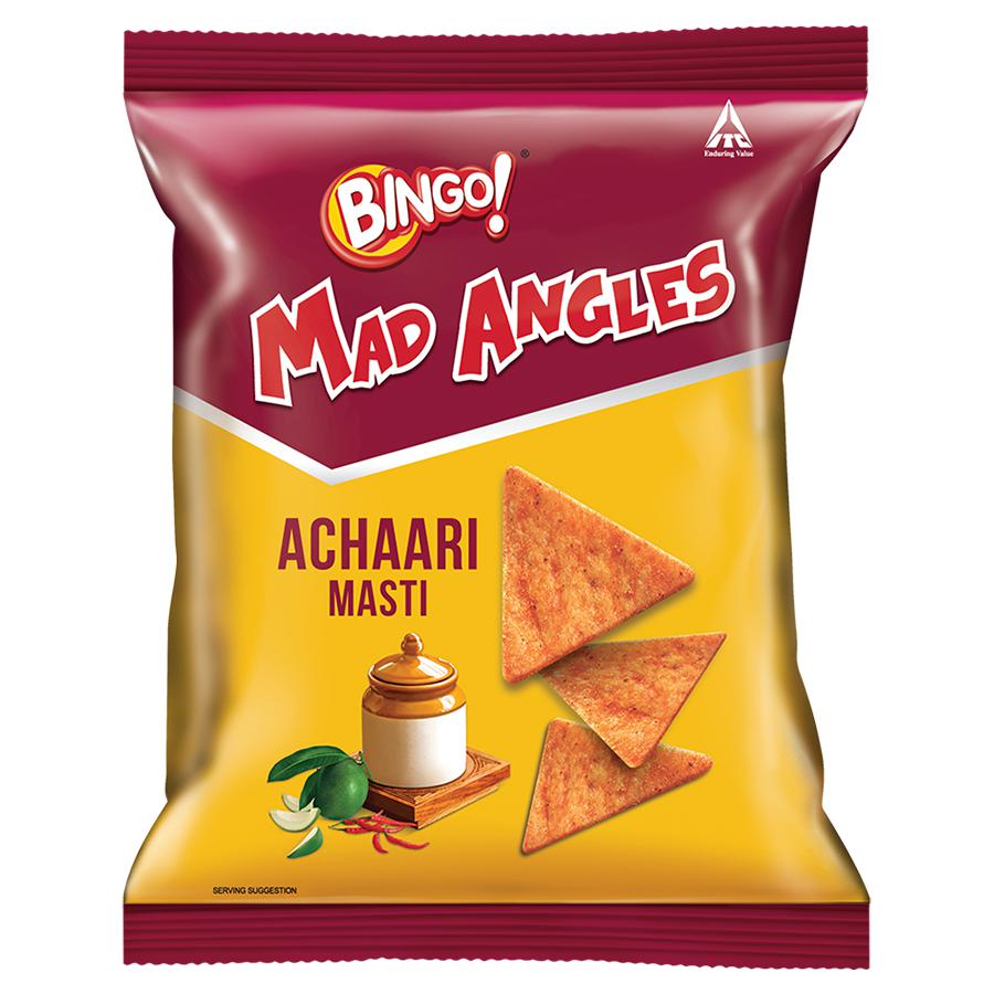 25x Bingo Mad Angles - Achaari Masti, Pack of 25 - 66g Pouch (each)