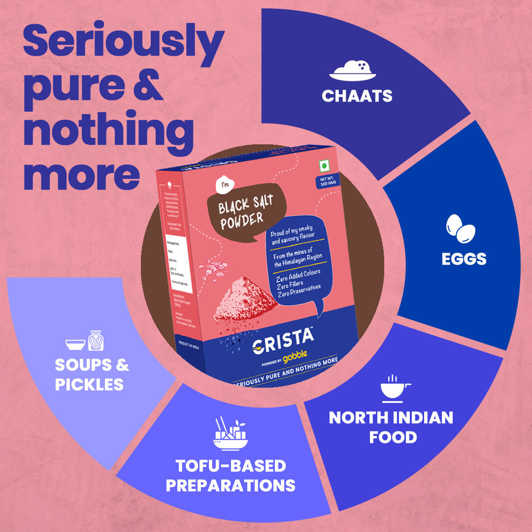 CRISTA Pink Salt and Black Salt Powder Combo Pack