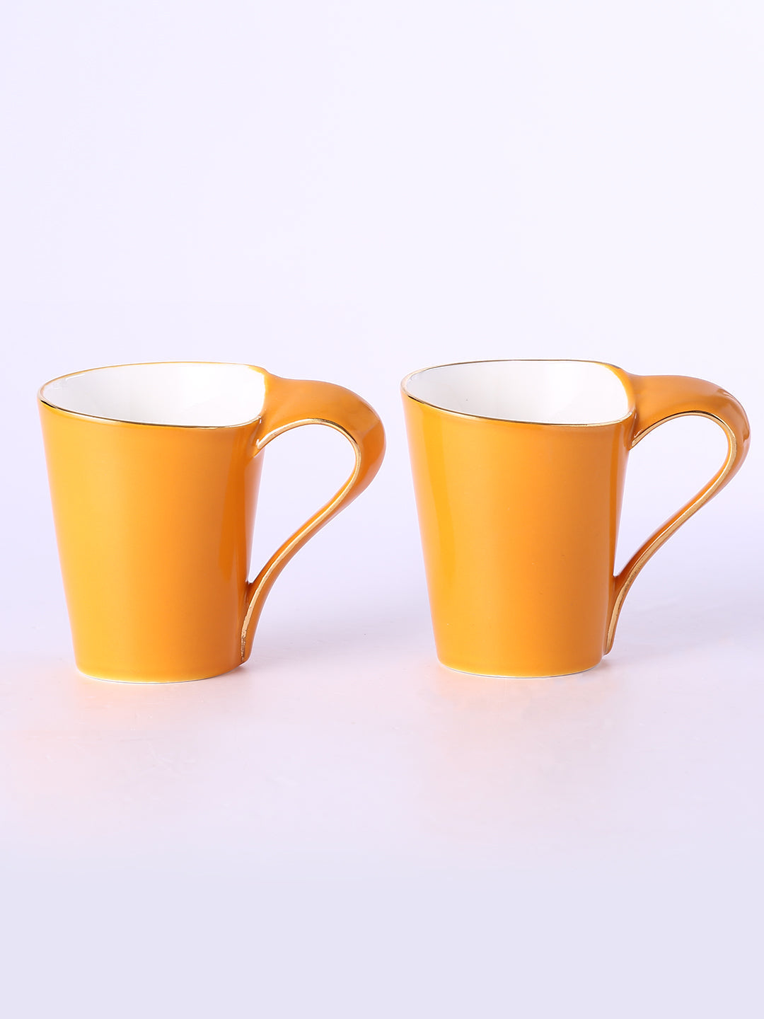 Sicilia Solid Yellow Mugs 190 ml Set of 2