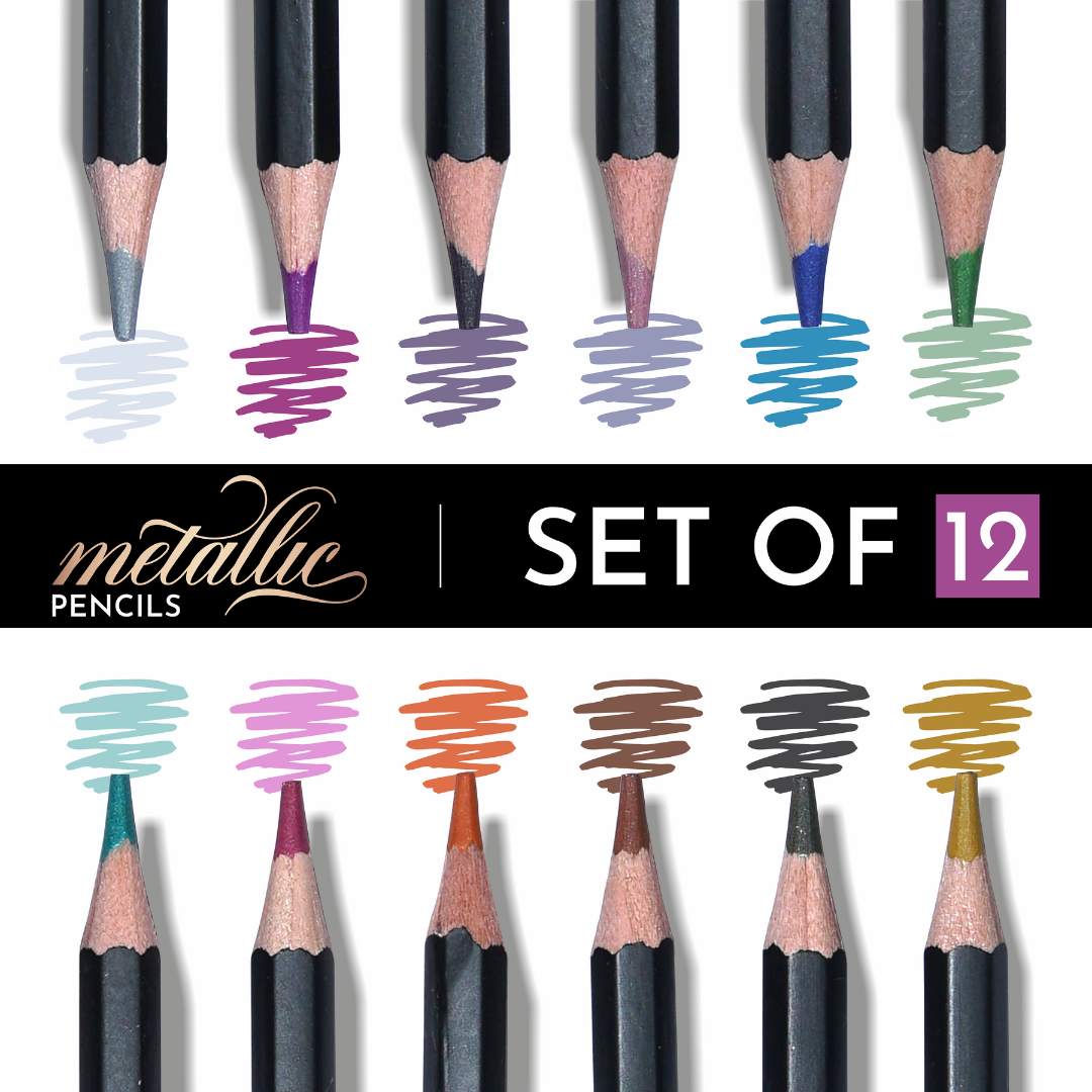 BRUSTRO Artist Metallic Colour Pencil Set of 12