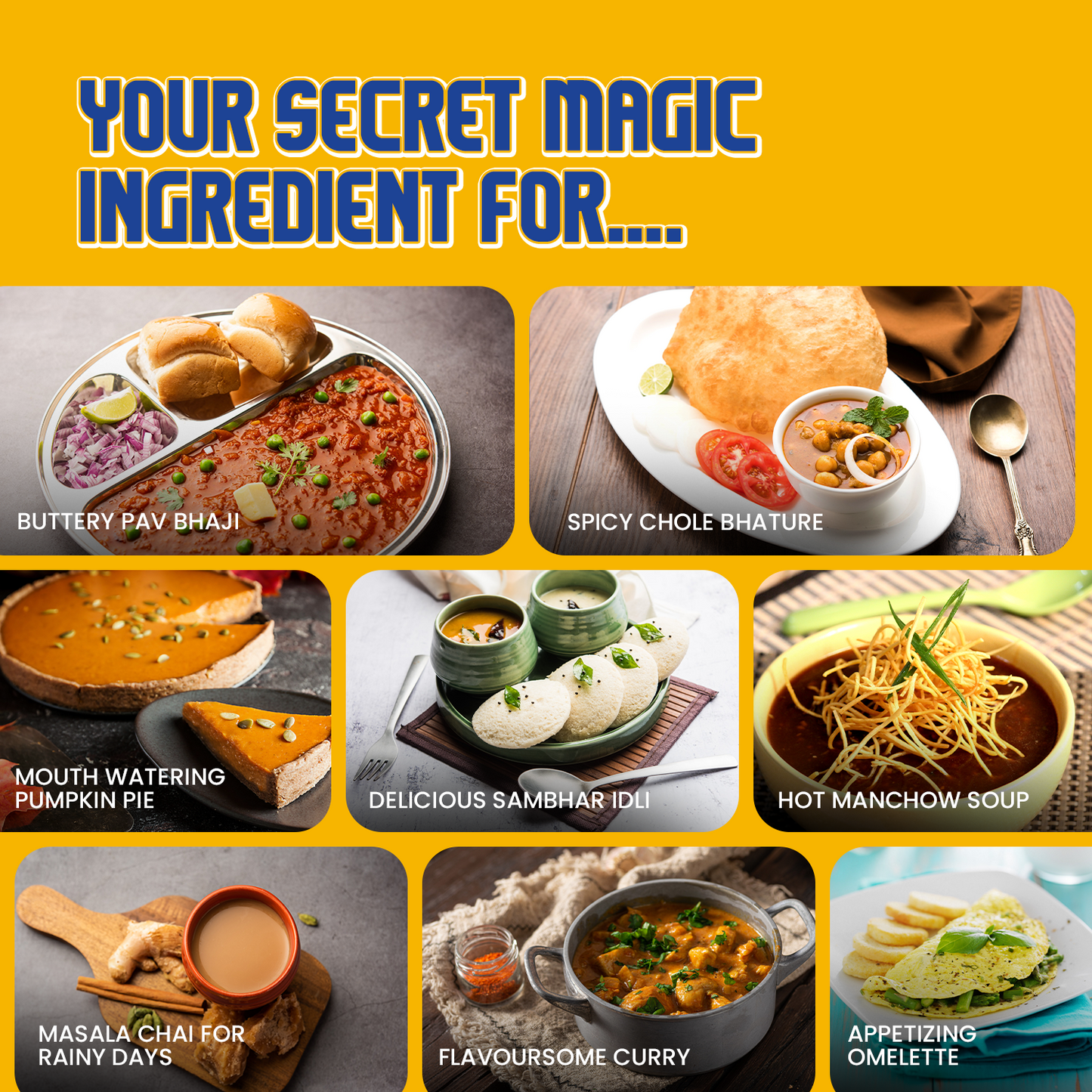 CRISTA Indian Street Food Seasonings Combo Pack- 1