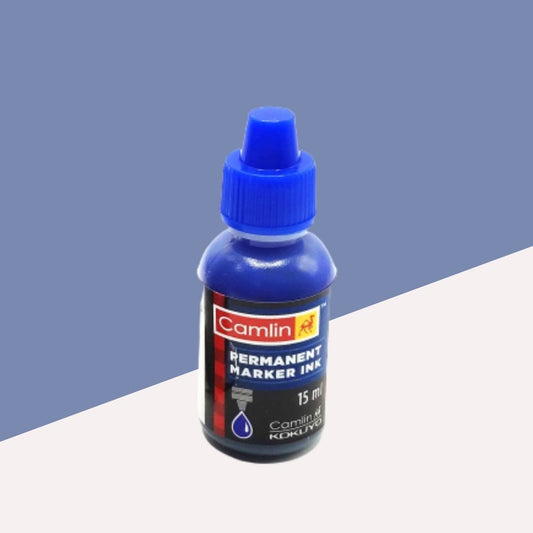 Camlin Permanent Marker Ink - 15ml, Blue ( Pack of 1 )