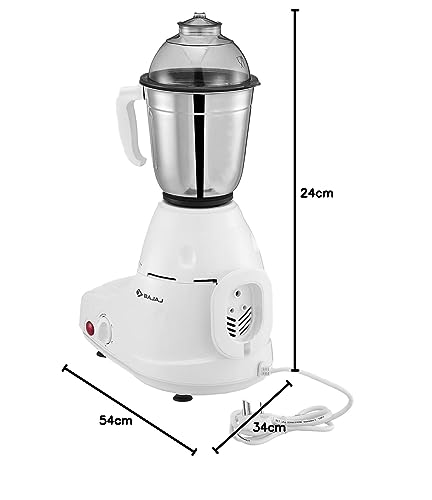 Bajaj GX-8 750W Mixer Grinder with Nutri Pro Feature, 3 Jars, White