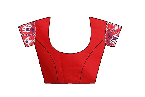 SATIKA RITI Woman's Solid Patola Beautiful Ethinic Wear Saree With Unstiched Blouse Piece (G-K-1112-NavyBlue-Free Size)