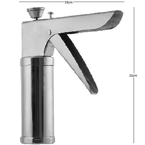 AMENDAS Chakali/Sev Sancha Stainless Steel, Kitchen Press with 15 Different Types of Jalies for Murukku Maker/Bhujiya Maker/Cookies/Namkeen/Noodles/Farsan Maker/Gathiya Maker