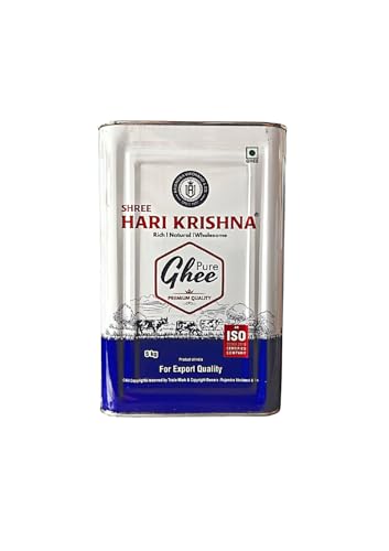 Shree Hari Krishna Buffalo Ghee- Natural, Grass-Fed, Organic Ghee For Cooking, Baking, And Healthy Lifestyle | 5 Kgs
