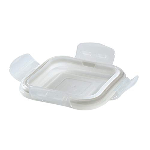 Borosil - Glass Lunch Box Set of 3, 320 ml, Microwave Safe Office Tiffin (12 x 12 x 6.5 cm, Transparent)