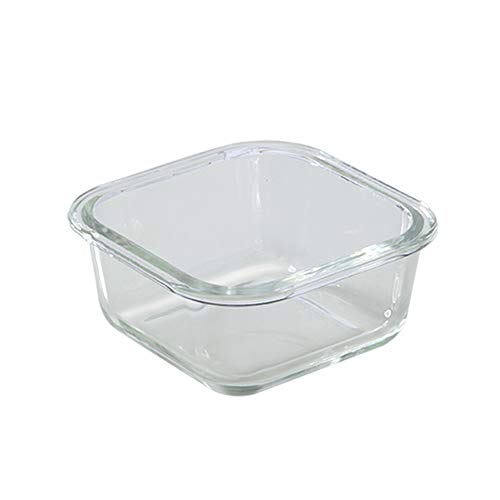 Borosil - Glass Lunch Box Set of 3, 320 ml, Microwave Safe Office Tiffin (12 x 12 x 6.5 cm, Transparent)
