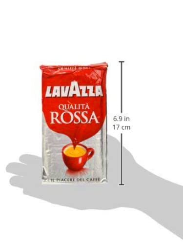 4x Lavazza Qualita Rossa Ground Coffee Pouch, (Pack of 4 - 250 g each)