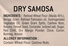 5x Jabsons Dry samosa- 160g each - Pack of 5