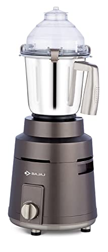 Bajaj Herculo Mixer Grinder 1000W| 100% Copper Motor Mixie For Kitchen|3 Stainless Steel Jars|Portable & Lightweight Mixer|Hands-Free Operation| Multifunctional Blades|2-Yr Warranty By Bajaj|Brown