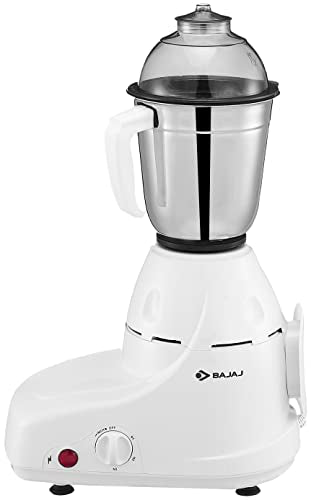 Bajaj GX-8 750W Mixer Grinder with Nutri Pro Feature, 3 Jars, White